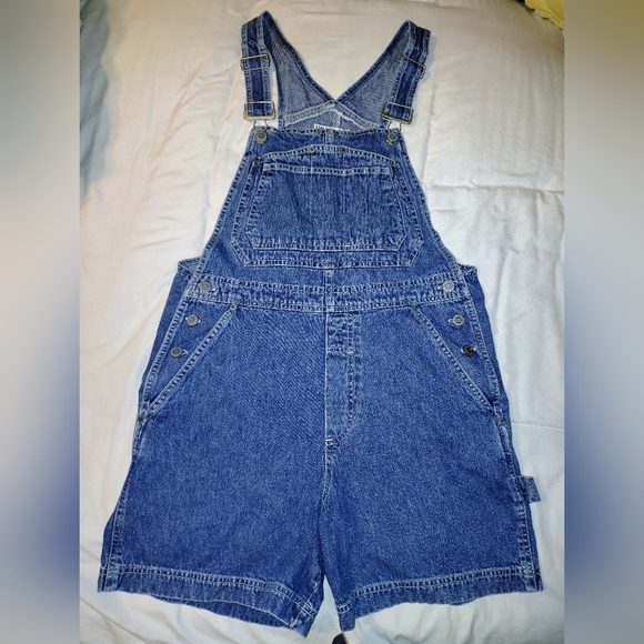 bill blass Pants - Vintage Bill Blass,Bibes, Blue jean Overall Shorts, Size 8